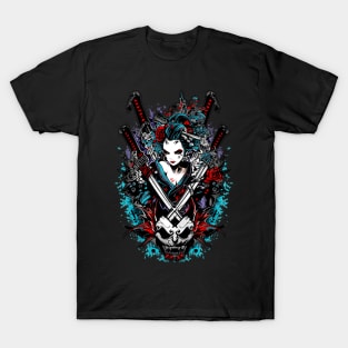 Geishas and Bushido, Eastern Culture Graphic T-shirt 02 T-Shirt